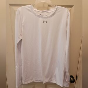Under Armour White Long Sleeve Tees Classic Crew Neck
